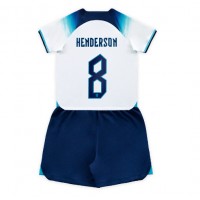 Fotbalové Dres Anglie Jordan Henderson #8 Dětské Domácí MS 2022 Krátký Rukáv (+ trenýrky)